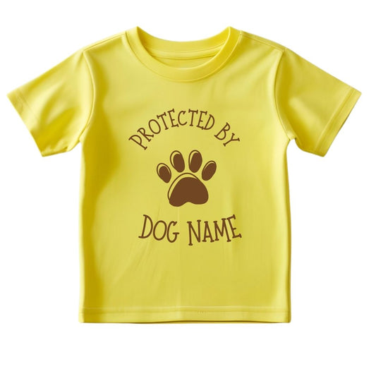 Protected By Dog Name Tshirt