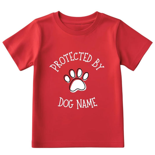 Protected By Dog Name Tshirt