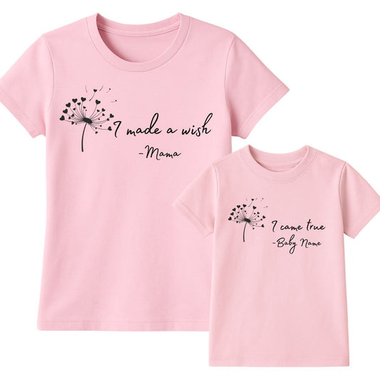 Made a wish Mama and Baby ComboTshirt