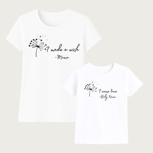Made a wish Mama and Baby ComboTshirt
